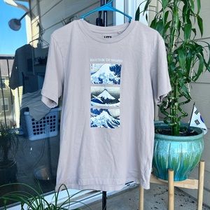 Uniqlo 🪬 Rhythm of Shapes Graphic Tee | Medium | Beige and Blue |